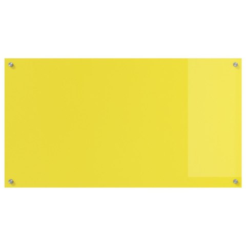 ZASŁONA DO KUCHNI ŻÓŁTA 110X60X0,6 CM SZKŁO HARTOWANE