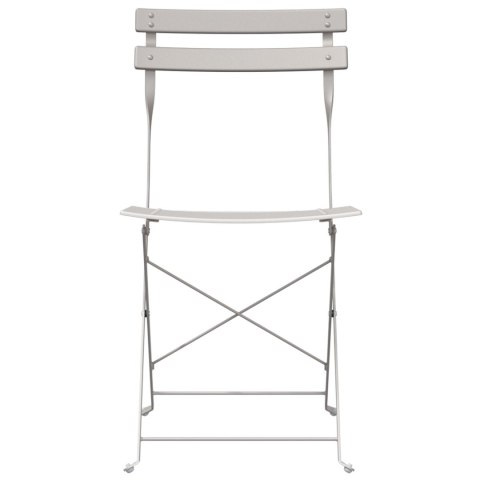 KRZESŁA OGRODOWE SKŁADANE 2 SZT. BEŻOWE STALOWE