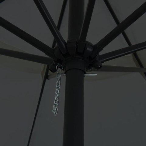 PARASOL OGRODOWY Ø395X245CM W KOLORZE ANTRACYTOWYM