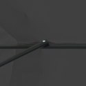 PARASOL OGRODOWY Ø395X245CM W KOLORZE ANTRACYTOWYM