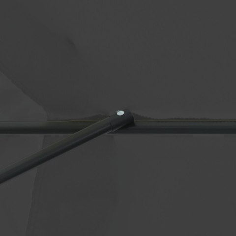 PARASOL OGRODOWY Ø395X245CM W KOLORZE ANTRACYTOWYM