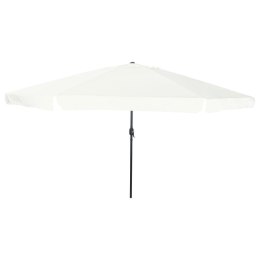 PARASOL OGRODOWY Ø395X245CM W KOLORZE BIAŁYM PIASKOWYM