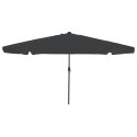 PARASOL OGRODOWY Z LAMPKAMI LED Ø395X245CM ANTRACYTOWY