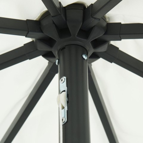 PARASOLKA OGRODOWA Z LAMPKAMI LED Ø395X245CM PIASKOWA