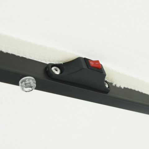 PARASOLKA OGRODOWA Z LAMPKAMI LED Ø395X245CM PIASKOWA