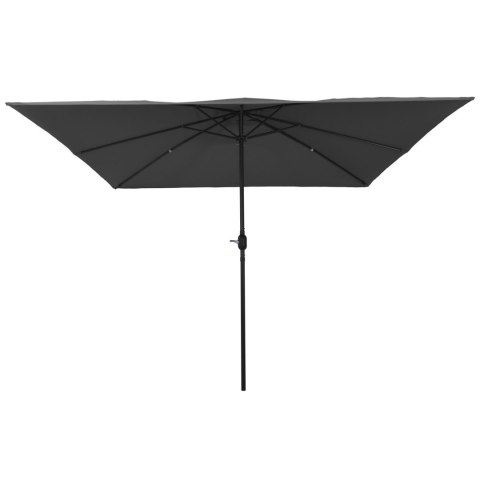 KWADRATOWY PARASOL OGRODOWY 295X245CM ANTRACYTOWY
