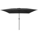 KWADRATOWY PARASOL OGRODOWY 295X245CM ANTRACYTOWY