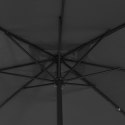 KWADRATOWY PARASOL OGRODOWY 295X245CM ANTRACYTOWY