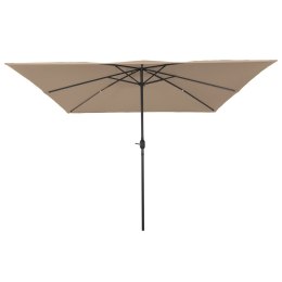 KWADRATOWY PARASOL OGRODOWY 295X245CM TAUPE