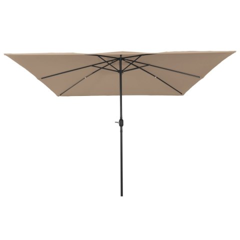 KWADRATOWY PARASOL OGRODOWY 295X245CM TAUPE