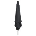 KWADRATOWY PARASOL OGRODOWY Z LAMPKAMI LED 295X245CM ANTRACYTOWY