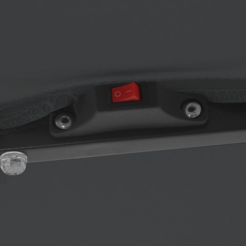 KWADRATOWY PARASOL OGRODOWY Z LAMPKAMI LED 295X245CM ANTRACYTOWY