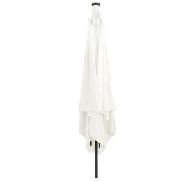 KWADRATOWY PARASOL OGRODOWY Z OŚWIETLENIEM LED 295X245CM BEŻOWY