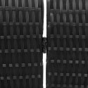PRZESŁONA POKOJOWA 3 PANELE SKŁADANA CZARNA 146X180CM POLI RATTAN