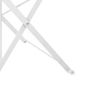 SKŁADANE KRZESŁA OGRODOWE 2 SZT. BIAŁE STALOWE