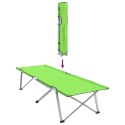VidaXL Składane Łóżko Kempingowe Ciemnozielone Metal, Poliester