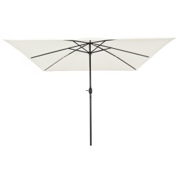KWADRATOWY PARASOL OGRODOWY 295X245CM PIASEK BIAŁY