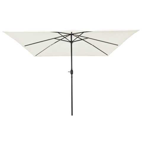 KWADRATOWY PARASOL OGRODOWY 295X245CM PIASEK BIAŁY
