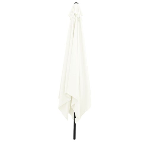 KWADRATOWY PARASOL OGRODOWY 295X245CM PIASEK BIAŁY