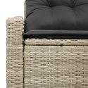 SOFA OGRODOWA 2-OSOBOWA Z PODUSZKAMI SZARY POLY RATTAN