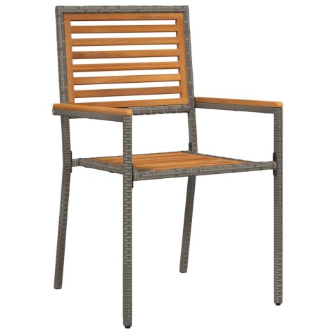 STOŁY OGRODOWE Z PODUSZKAMI 2 SZT. SZARY RATTAN