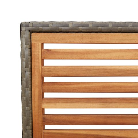 STOŁY OGRODOWE Z PODUSZKAMI 2 SZT. SZARY RATTAN