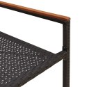 KRZESŁA OGRODOWE Z PODUSZKAMI 2 SZTUKI CZARNY RATTAN POLIESTER