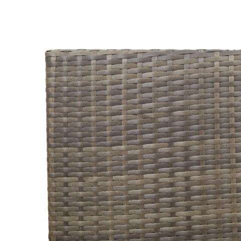 SKŁADANE KRZESŁA OGRODOWE Z PODUSZKAMI 2 SZT SZARE Z POLIRATTANU