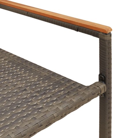 SKŁADANE KRZESŁA OGRODOWE Z PODUSZKAMI 2 SZT SZARE Z POLIRATTANU