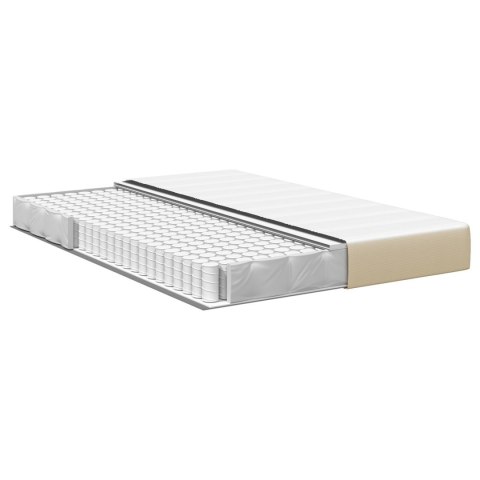 MATERAC KIESZENIOWY W JASNOZIELONYM I SZARYM KOLORZE ŚREDNI 160X200X20CM TKANINA