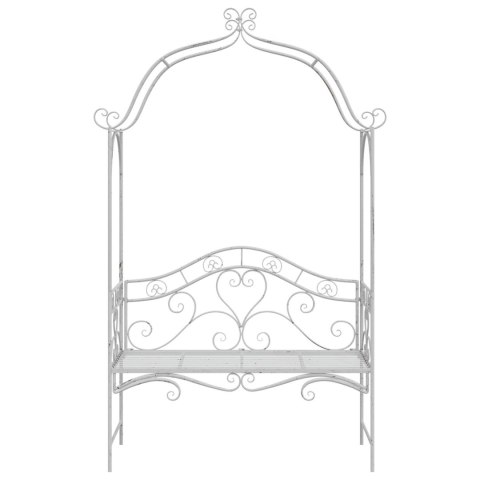 ŁAWKA BIAŁA METAL 121X 48X 200CM DEKORACYJNE WSTAWKI