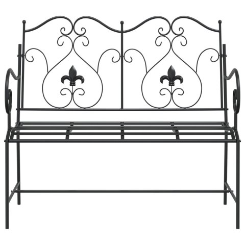 ŁAWKA OGRODOWA CZARNA METALOWA STANDARDOWA TRWAŁA