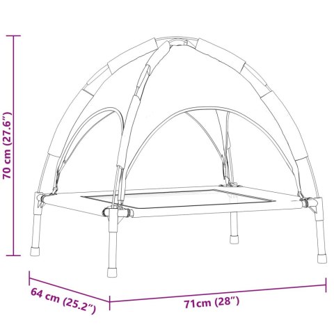 LEGOWISKO DLA PSA Z BALDACHIMEM OCHRONA PRZED SŁOŃCEM 64X71X71CM