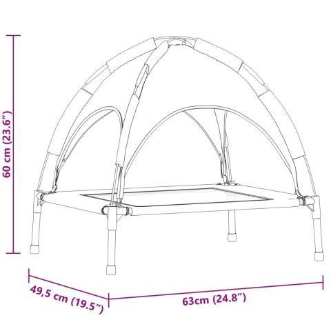 LEGOWISKO DLA PSA Z BALDACHIMEM OCHRONA PRZED SŁOŃCEM 49,5X63X60CM