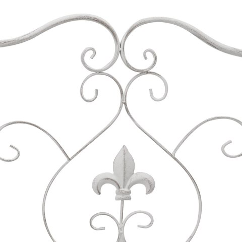 ŁAWKA BIAŁA METALOWA 104X 54X 93CM TRWAŁA ŁAWKA OGRODOWA