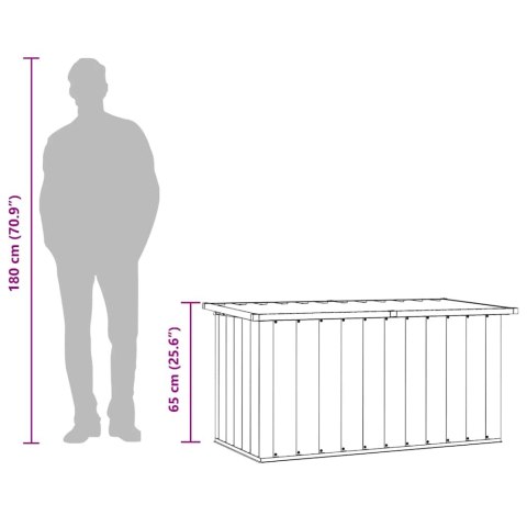 SKRZYNIA OGRODOWA DO PRZECHOWYWANIA BRĄZOWA 129X67X65CM