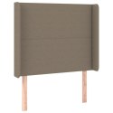 ŁÓŻKO KONTYNENTALNE Z MATERACEM TAUPE 90X200CM TKANINA