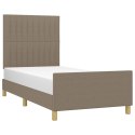 VidaXL Rama łóżka bez materaca Taupe 80x200 cm Tkanina