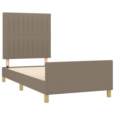 VidaXL Rama łóżka bez materaca Taupe 80x200 cm Tkanina