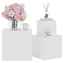 STOLIKI KAWOWE BOCZNE NOWOCZESNE 3 SZT. BIAŁE