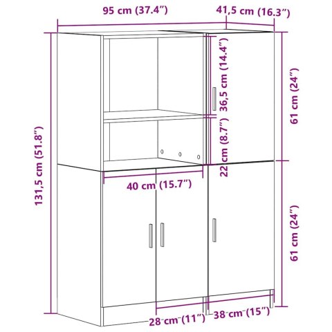 2 SZAFEK ZESTAW MEBLI KUCHENNYCH CZARNY