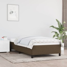 RAMA ŁÓŻKA BEZ MATERACA CIEMNOBRĄZOWA 80X200CM TKANINĄ