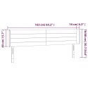 ZAGŁÓWEK DO ŁÓŻKA Z LED CIEMNONIEBIESKI 163X16X78/88CM AKSAMIT