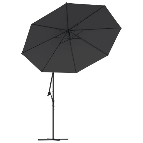 ZAMIENNE POKRYCIE PARASOLA OGRODOWEGO CZARNE 300CM 8 ŻEBER