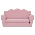 2-OS. SOFA DLA DZIECI ROZKŁADANA RÓŻOWA MIĘKKI PLUSZ