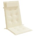 PODUSZKI NA KRZESŁA Z WYSOKIM OPARCIEM 2 SZT. KREMOWE OXFORD