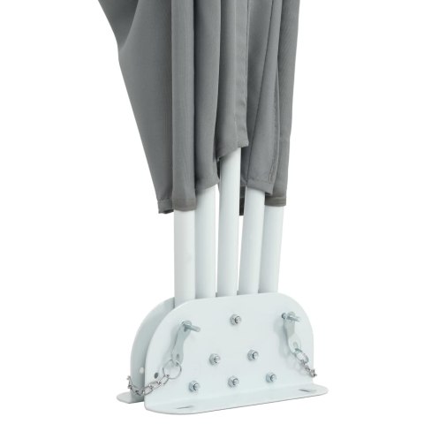 SKŁADANY PARAWAN TARASOWY SZARY 240X160CM