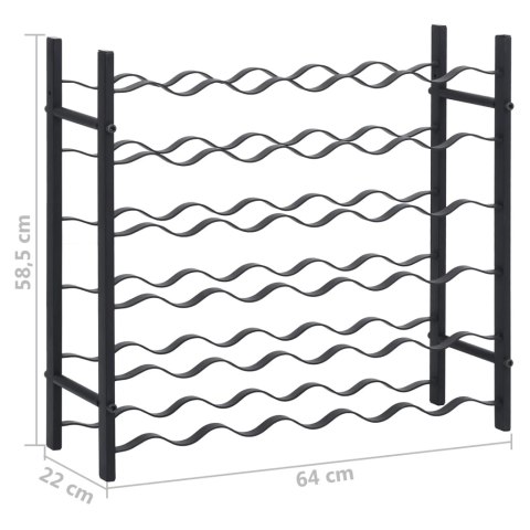 STOJAK NA 36 BUTELEK CZARNY ŻELAZNY