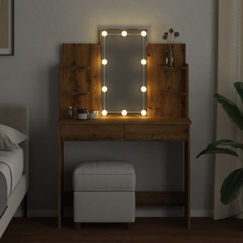 TOALETKA Z OŚWIETLENIEM LED DĄB ARTISAN 96X40X142CM