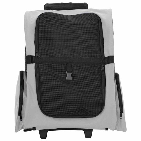 WÓZEK DLA ZWIERZĄT 3 W 1 DESIGN SZARY 48X32X57CM TKANINA OXFORD